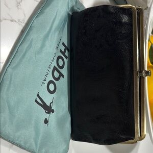 HOBO Black Clutch with Gold Frame  Lauren Clutch-Wallet